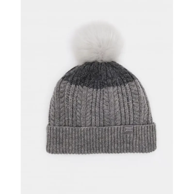 Joules Bobble Hat - Light Grey